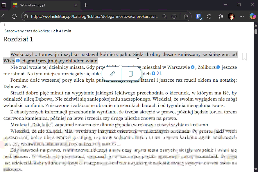 Fig. 8: Pasting text with AI in Advanced Paste. Here, we copy a paragraph written in Polish and use Advanced Paste to translate it into English and the output into a text editor.
